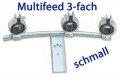 Multifeedhalter 3-Fach verzinkt schmall