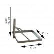 Balkonständer Stahl Feuerverzinkt 50cm x 50cm Mast 100cm