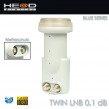 LNB Twin 0,1 dB He@d HD-Ready Blue Series