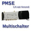 Multischalter PMSE 5/6 mit Netzteil Sat Verteiler HDTV FullHD 3D taglich NEU