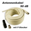90 dB Antennenkabel 10 m mit F-Stecker und Gummidichtung