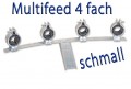 Multifeedhalter 4-Fach verzinkt schmall 3° Grad möglich Astra Hotbird 