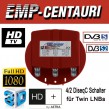 DiseqC-Schalter 4/2 EMP-Centauri mit Wetterschutzgehäuse P. 166-W Digital FULLHD 3D HDTV