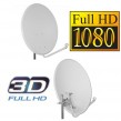 Antenne Opticum SAT Schüssel 80 cm Alu, LH-80 Hellgrau NEU FullHD HDTV