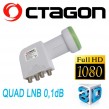 Octagon Quad Green HQ OQSLG LNB 0.1dB HDTV und 3D Tauglich 