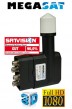 Megasat Multifeed Quad Universal Digital LNB 0,1dB FullHD 3D HDTV Schmall bis zu 2° NEU
