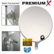 Antenne PremiumX PXS100 100cm Sat Digital Schüssel HDTV 3D FullHD Spiegel Hellgrau NEU