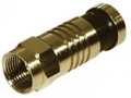F-Kompressionstecker Kompressionstecker für Kabel Ø 7,4mm vergoldet