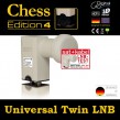 Chess Edition 4 Twin LNB 0,1dB FULLHD 3D Digital 2 Teilnehmer SKY Tauglich Testsieger LNB Sat