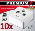 10x PremiumX Sat Dose 3-Fach Enddose Antennendose Einzel und Stichleitungsdose Antennen Auf und Unterputz FULLHD Digital 3D