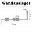SAT Halterung Wandausleger 100cm aus Stahl, verzinkt, Rohr aus Stahl verzinkt NEU