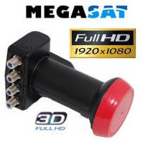 LNB Quattro 0,1 dB Megasat Diavolo High Gain 60dB HDTV FullHD 3D tauglich NEU