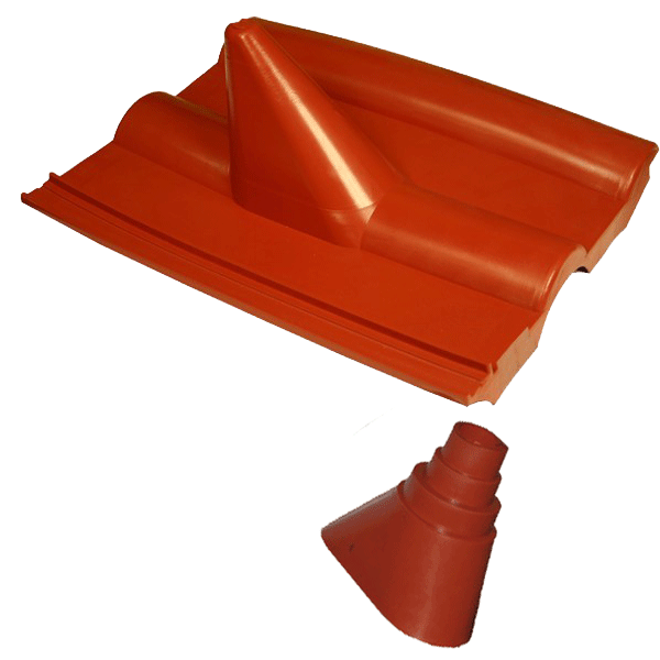 Dachabdeckung Dachziegel Dachpfanne Frankfurt rot + universale